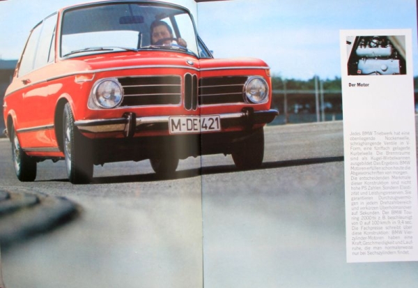 BMW 1800 Touring Modelprogram 1971 Cabrochure (9796)